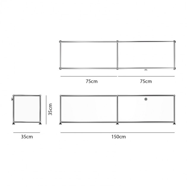 Mueble TV USM Haller bajo, medidas