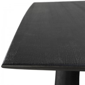 Detalle tablero mesa X negra de Ethnicraft