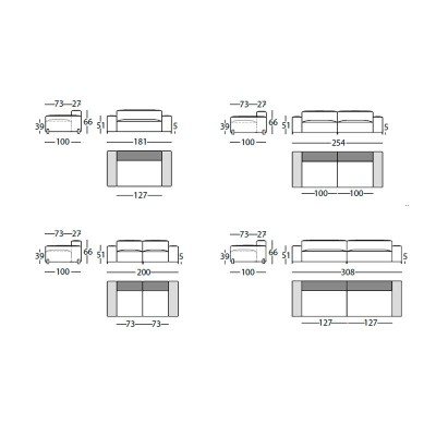 Divano Mousse Sancal bracciolo basso Divano Mousse Sancal bracciolo basso