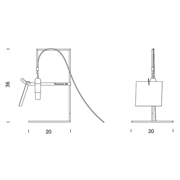 Lámpara Fil 1991 Mobles 114, Alvaro Siza, medidas