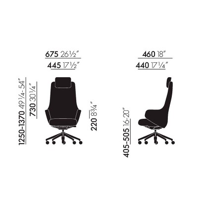 Grand Executive Highback Vitra medidas Grand Executive Highback Vitra medidas