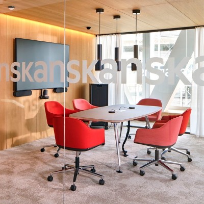 Silla Softshell con ruedas de Vitra Silla Softshell con ruedas de Vitra