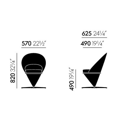 Vitra, Cone Chair disegnata da Verner Panton
