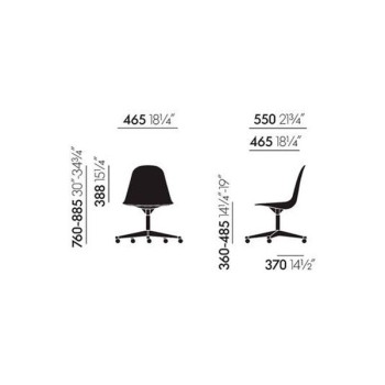 Eames Plastic Side Chair PSCC - Vitra Eames Plastic Side Chair PSCC - Vitra