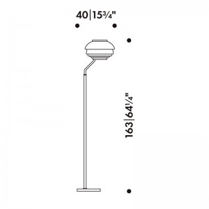 Lámpara de pie A808 medidas Artek