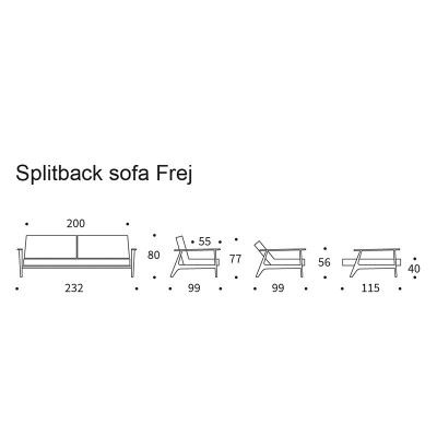 Frej Splitback sofa bed from Innovation Living