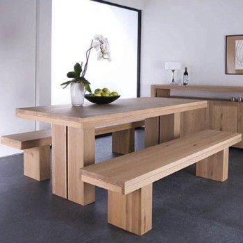 Table à manger double extensible en chêne Ethnicraft Table à manger double extensible en chêne Ethnicraft