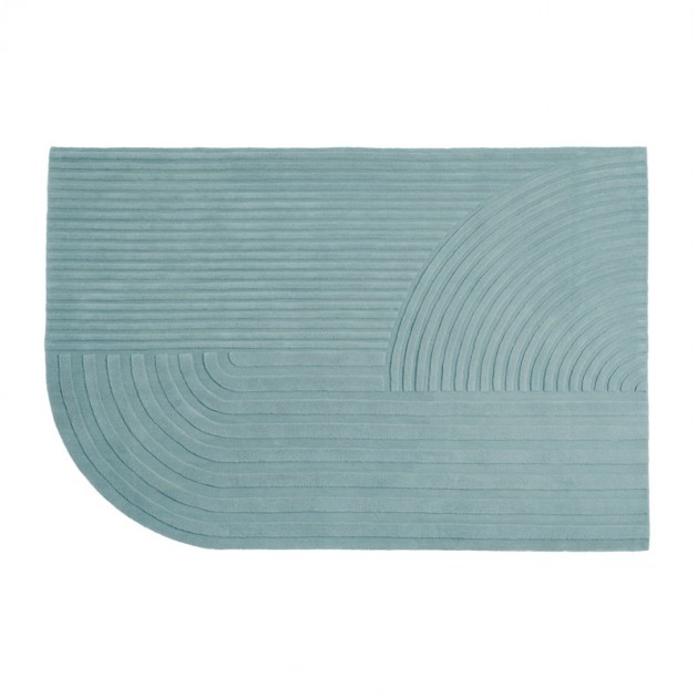 Sage Green Relevo Rug top view 170x240 Muuto