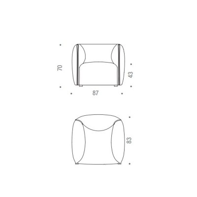 Sillón Mia con perfil coincidente - MDF Italia Sillón Mia con perfil coincidente - MDF Italia