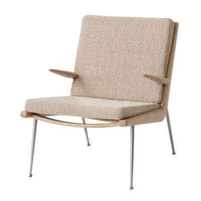 Sillón Boomerang HM2 patas de acero inox roble aceitado tapicería karakorum 003 &Tradition Sillón Boomerang HM2 patas de acero inox roble aceitado tapicería karakorum 003 &Tradition