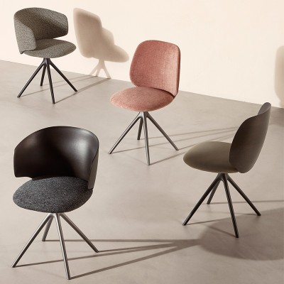 MDF Italia, Universal Armchair sedia a 4 razze con seduta imbottita MDF Italia, Universal Armchair sedia a 4 razze con seduta imbottita