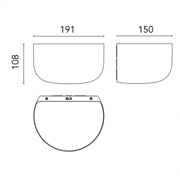 Bellhop Wall Up measurements by Flos