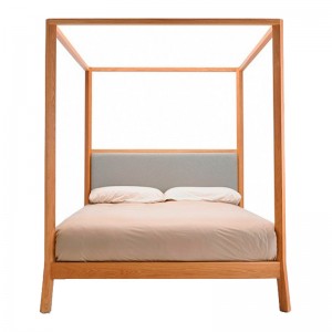 Cama con dosel Breda madera de roble de Punt Mobles