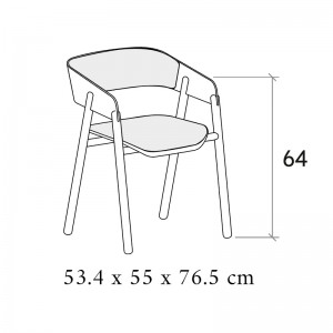 Medidas silla Mava de Punt Mobles