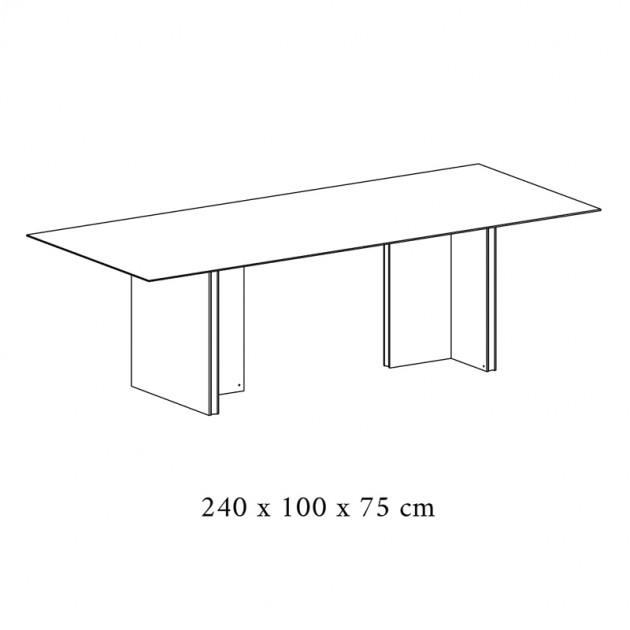 Mesa Stockholm medida 240 cm de Punt Mobles.