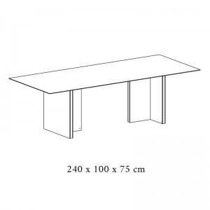 Mesa Stockholm medida 240 cm de Punt Mobles.