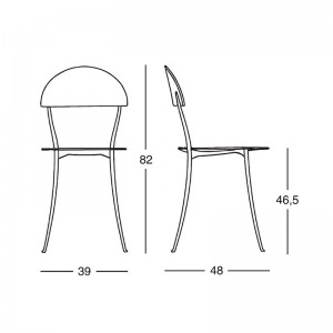 Silla Tonietta 2090 Zanotta medidas