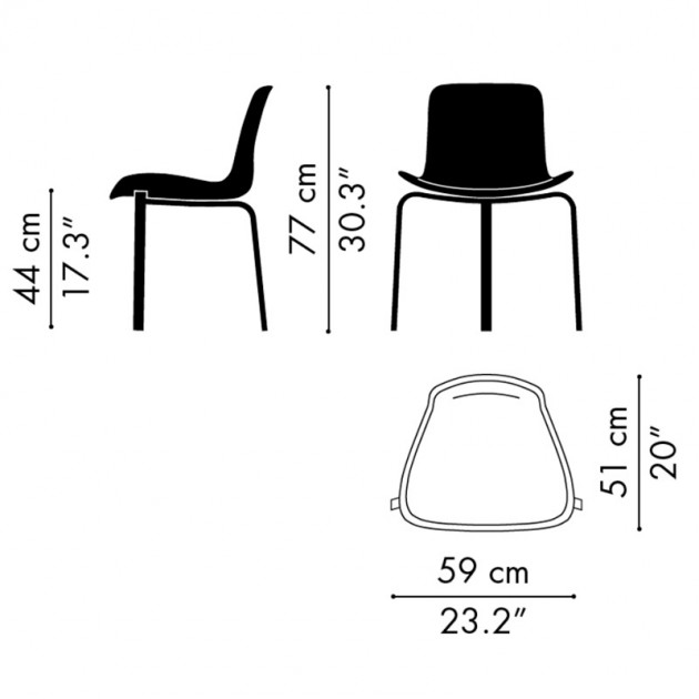 PK 8™ chair medidas de Fritz Hansen.