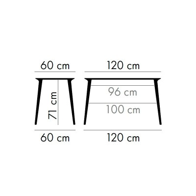 Stua - Mesa de escritorio Lau 60x120 cm Stua - Mesa de escritorio Lau 60x120 cm