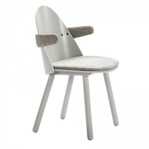 Silla UMA con reposabrazos - Teulat - gris claro en Moises Showroom