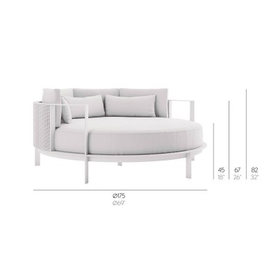 Lettino freddo rotondo Solanas design Gandia Blasco Lettino freddo rotondo Solanas design Gandia Blasco