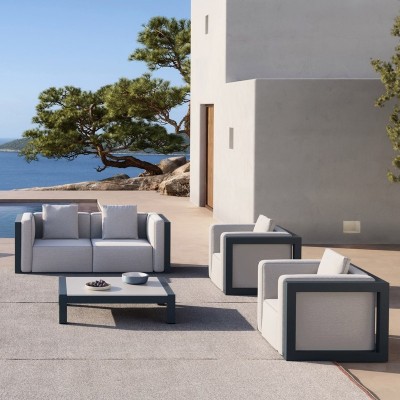 Imagen ambientada sofá y sillón Islablanca de Gandía Blasco Imagen ambientada sofá y sillón Islablanca de Gandía Blasco