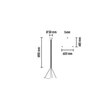 Lámpara Luminator Antracita outlet Flos Lámpara Luminator Antracita outlet Flos