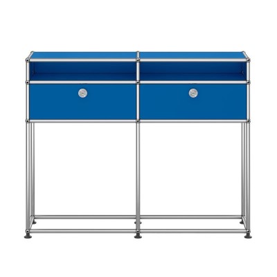 Consola USM Haller, azul genciana DE FRENTE Consola USM Haller, azul genciana DE FRENTE