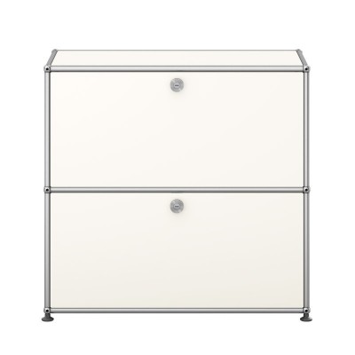 Frente armario modular 2 alturas con cajones color blanco puro de USM Haller Frente armario modular 2 alturas con cajones color blanco puro de USM Haller