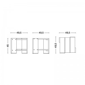 Crate side table HAY, medidas