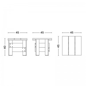 Crate Low Table HAY, medidas