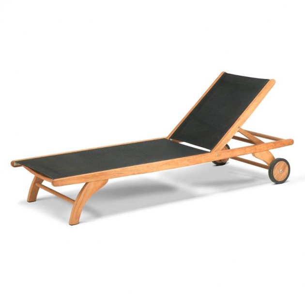 Tumbona Columbus Sunbed negra Skagerak by Fritz Hansen