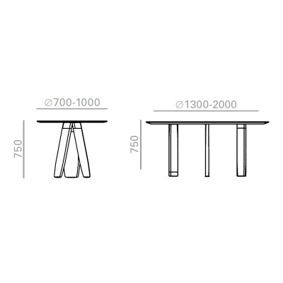 Andreu World, Round Oru Table Andreu World, Round Oru Table
