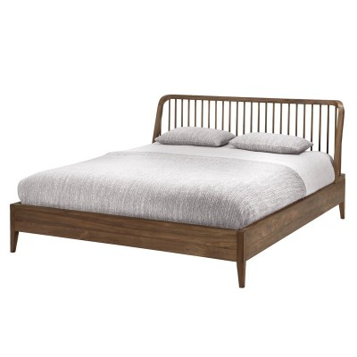 Cama Spindle en teca reciclada para colchón de 160x200cm de Ethnicraft Cama Spindle en teca reciclada para colchón de 160x200cm de Ethnicraft