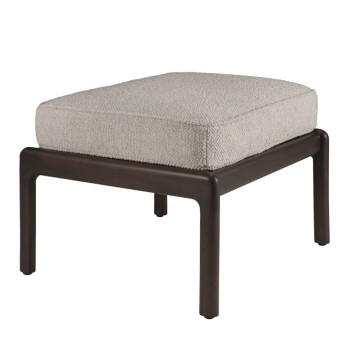 Reposapiés Jack en madera de caoba marrón tapizado Ivory de Ethnicraft Reposapiés Jack en madera de caoba marrón tapizado Ivory de Ethnicraft
