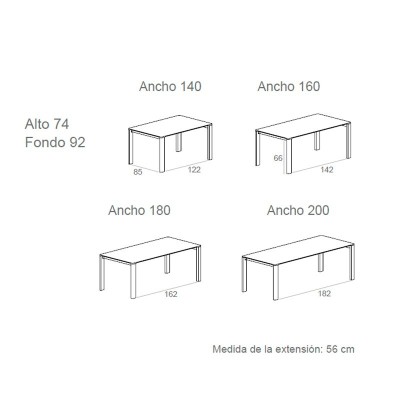 Table Trekuextensible Senso