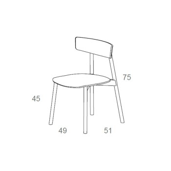 Kol chair with wooden feet and upholstery - Treku Kol chair with wooden feet and upholstery - Treku