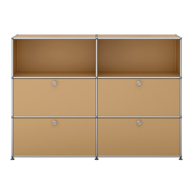 Mueble modular USM Haller color beige vista frontal de USM