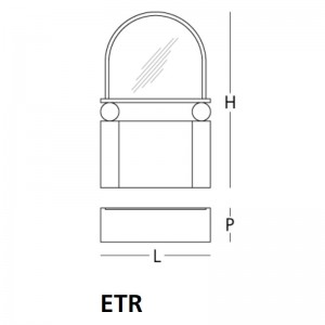 Etrusco espejo tocador Glas Italia medidas