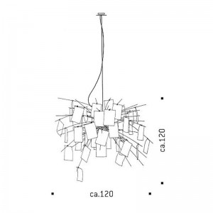 Lámpara Zettel'Z 5 Ingo Maurer medidas
