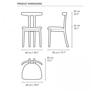 Medidas T-Chair OW58 de Carl Hansen