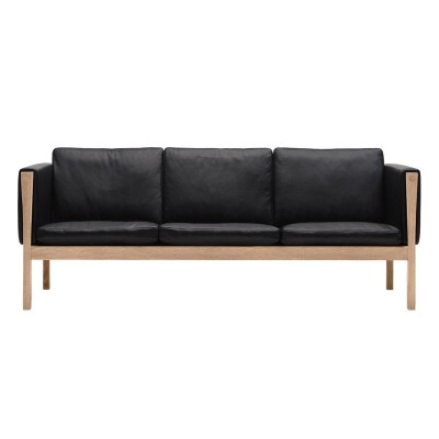 Frente Sofá CH163 estructura roble aceite tapizado piel thor301 de Carl Hansen Frente Sofá CH163 estructura roble aceite tapizado piel thor301 de Carl Hansen
