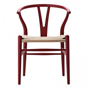 Silla Wishbone CH24 de Carl Hansen edición especial Soft color Red Brown