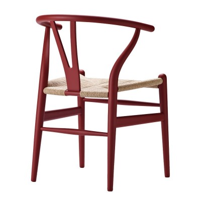 Silla Wishbone CH24 de Carl Hansen edición especial Soft color Red Brown respaldo Silla Wishbone CH24 de Carl Hansen edición especial Soft color Red Brown respaldo