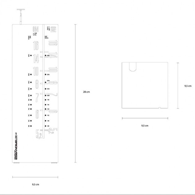 Radio Grattacielo medidas Brionvega
