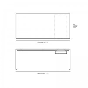 Medidas escritorio PK52 Professor Desk de Carl Hansen