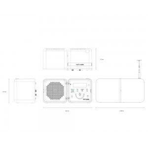 Radio.cubo 50º Brionvega medidas