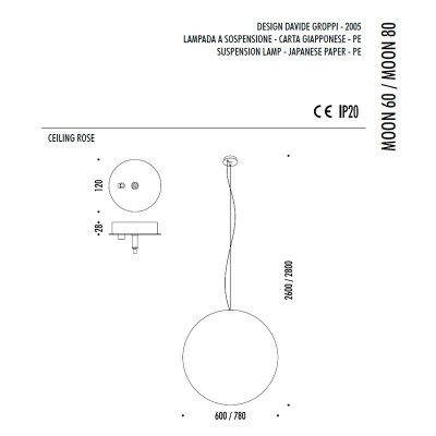 Lampe à suspension Moon Davide Groppi