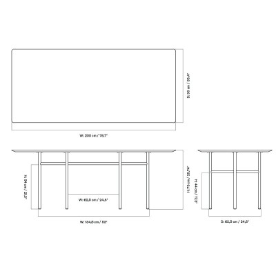 Audo Copenhagen - Sneregade Dining Table Rectangular Audo Copenhagen - Sneregade Dining Table Rectangular