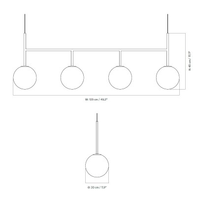 Audo Copenhagem, Lámpara TR Bulb Suspension frame Audo Copenhagem, Lámpara TR Bulb Suspension frame